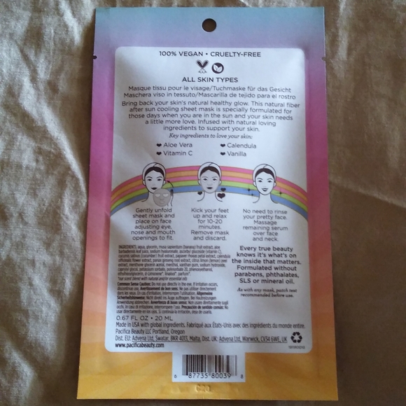 Pacifica after sun cool and glow facial mask - Picture 2 of 2